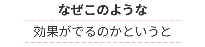なぜこのような効果がでるのかというと